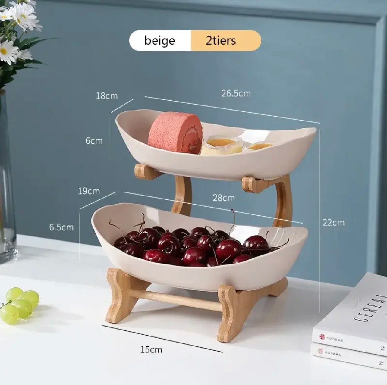 2/3 Layer Fruit Plate Home Living Room Plastic Snack Dish Creative Modern Dried Fruit Basket Candy Dish Cake Stand Salad Bowl - BELMA