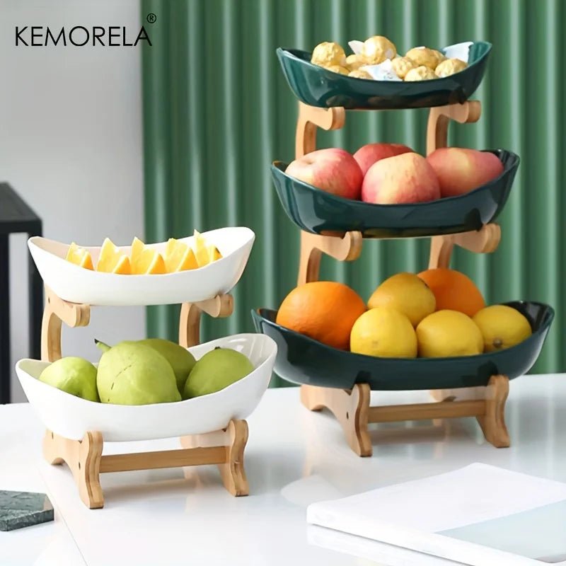 2/3 Layer Fruit Plate Home Living Room Plastic Snack Dish Creative Modern Dried Fruit Basket Candy Dish Cake Stand Salad Bowl - BELMA