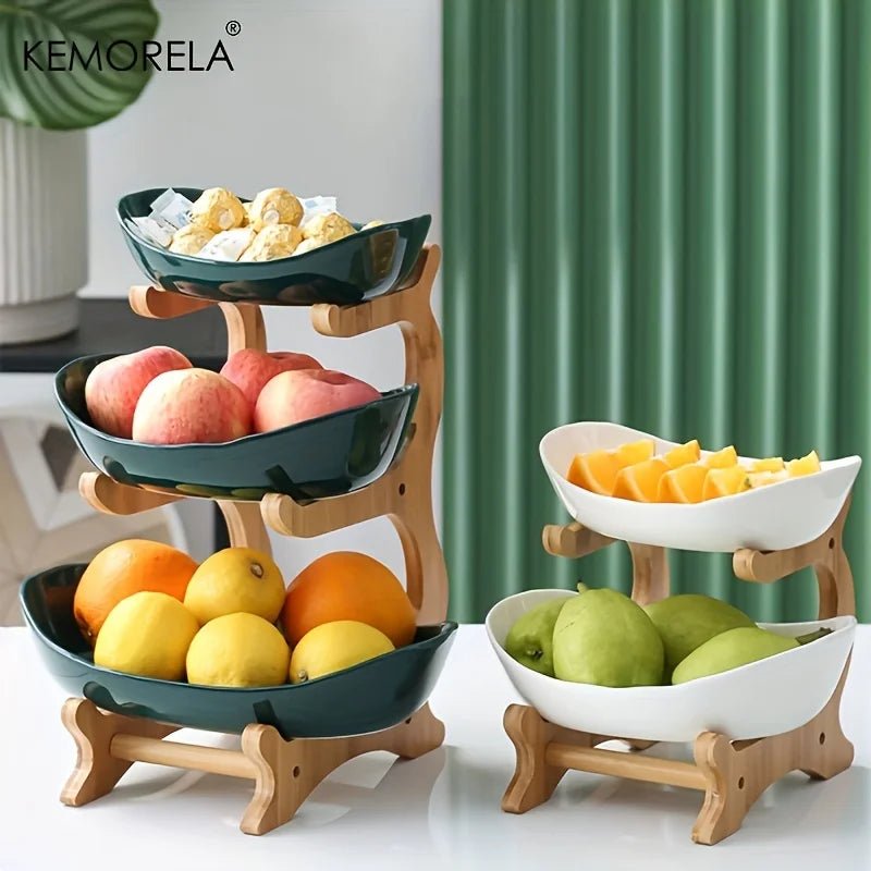 2/3 Layer Fruit Plate Home Living Room Plastic Snack Dish Creative Modern Dried Fruit Basket Candy Dish Cake Stand Salad Bowl - BELMA