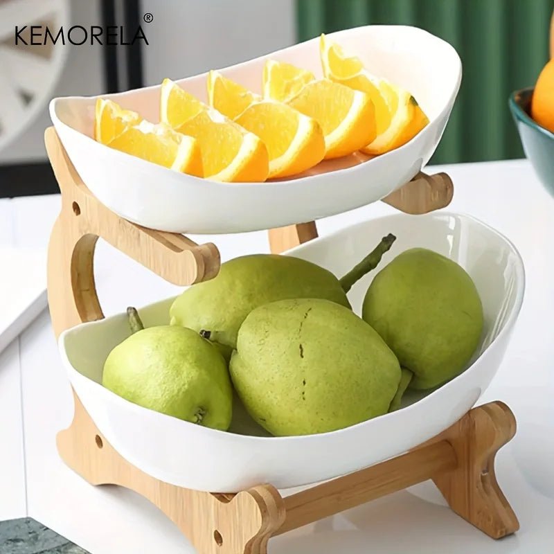 2/3 Layer Fruit Plate Home Living Room Plastic Snack Dish Creative Modern Dried Fruit Basket Candy Dish Cake Stand Salad Bowl - BELMA