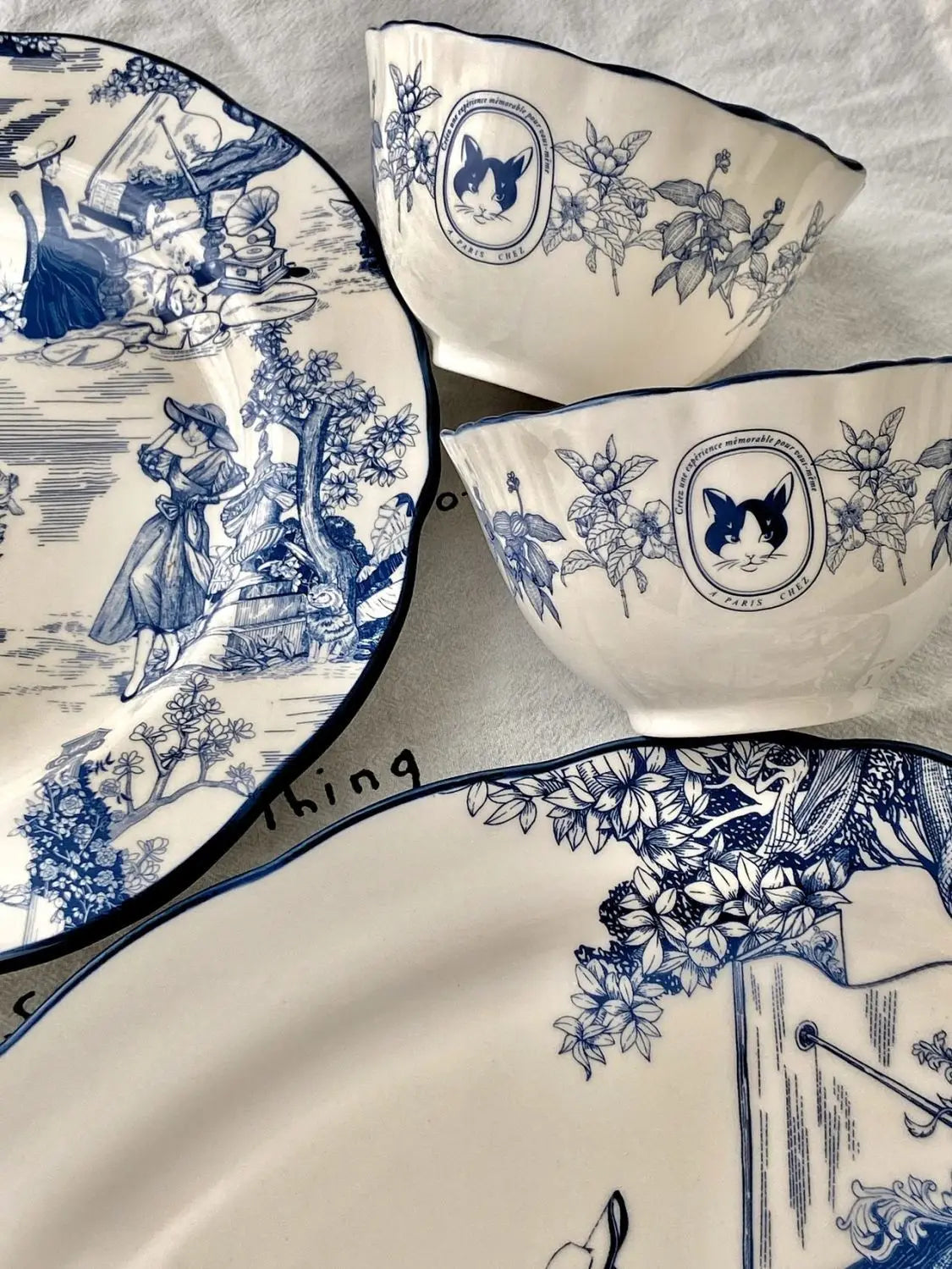 Elegant French New tableware dinner plate dishes and plates sets serving dishes sets