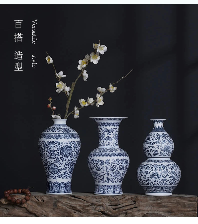 Ceramic Vase Blue And White Thin Bodied Porcelain Home Classical Shelf Bedroom Living Room Chinese Table Jingdezhen Ornaments