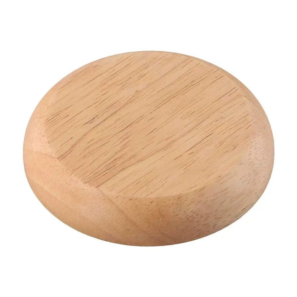 Rubber Wood Eco-Friendly Kitchen Supplies Unbreakable Hand-made Round Wood Plate Tea Tray Dessert Plate Snack Plate