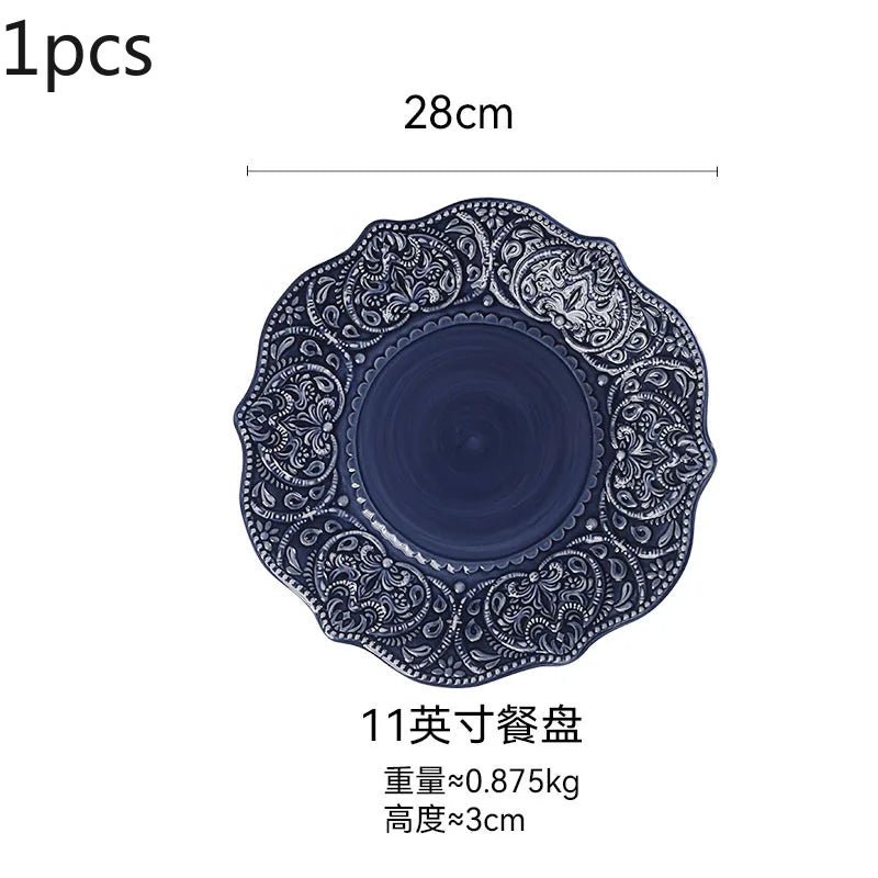 European Style Plates Creative Steak Plates Ceramic Plates Light Luxury High - end Tableware - BELMA