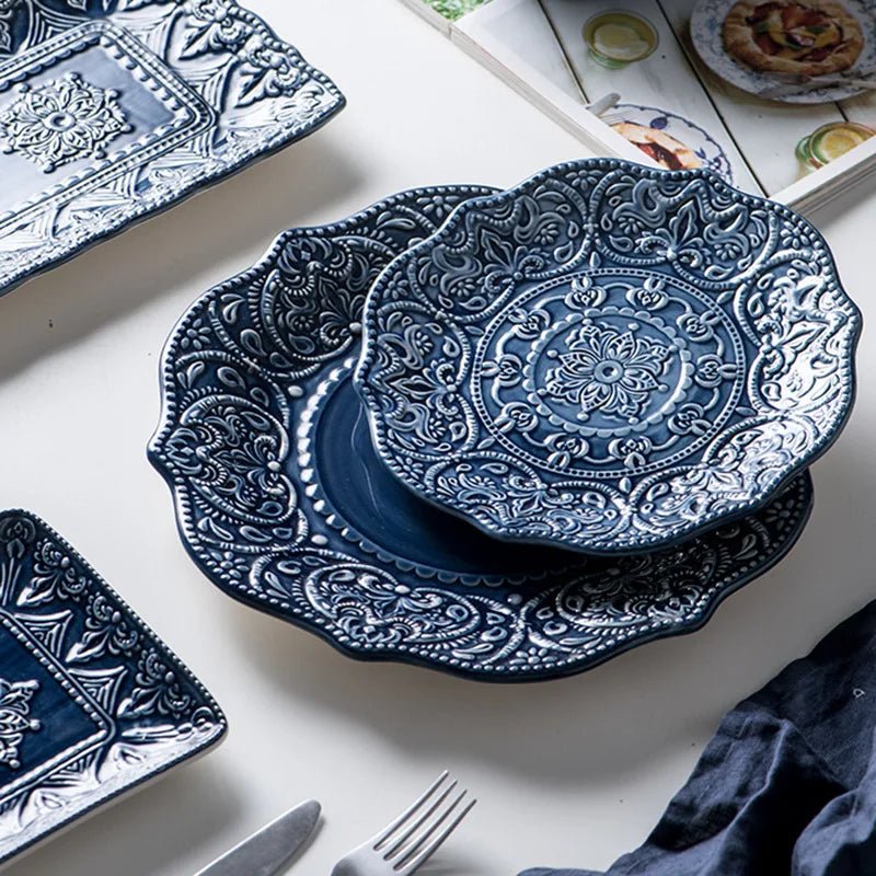 European Style Plates Creative Steak Plates Ceramic Plates Light Luxury High - end Tableware - BELMA