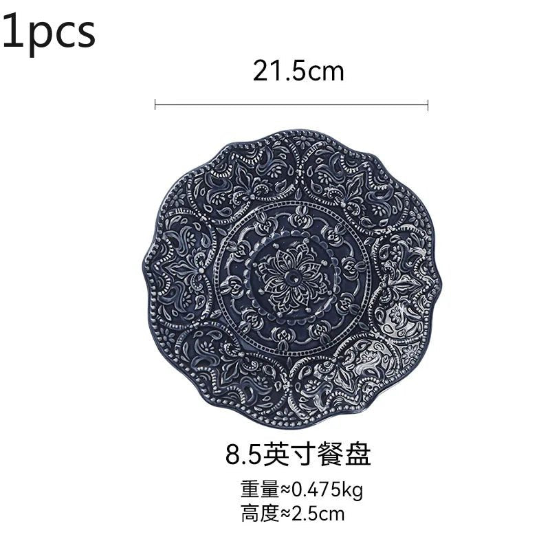 European Style Plates Creative Steak Plates Ceramic Plates Light Luxury High - end Tableware - BELMA