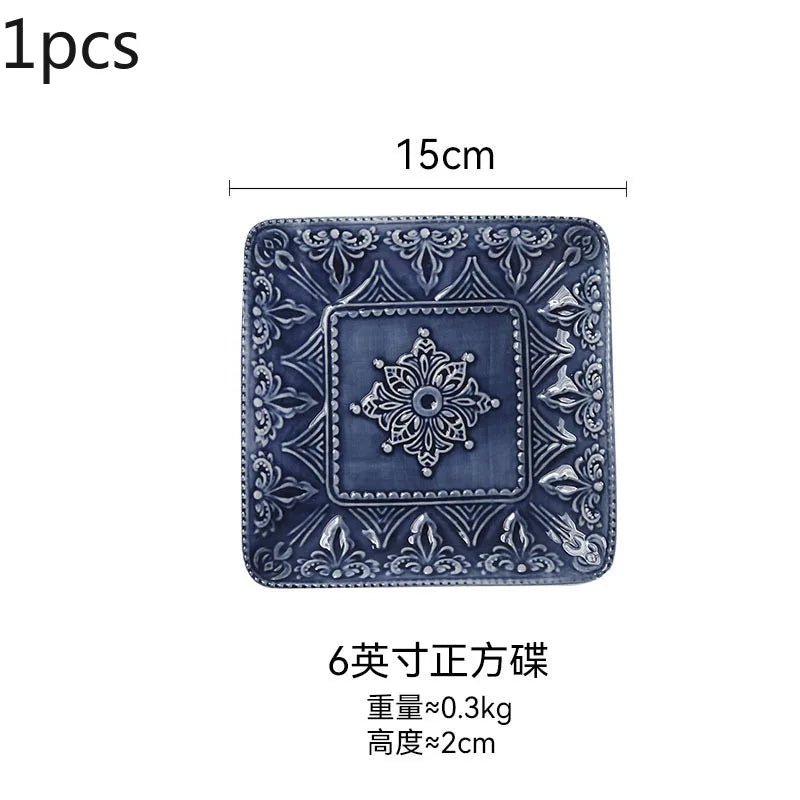 European Style Plates Creative Steak Plates Ceramic Plates Light Luxury High - end Tableware - BELMA