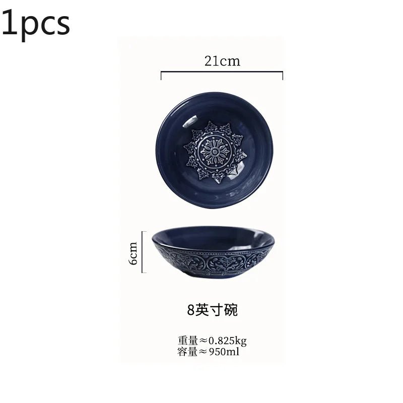 European Style Plates Creative Steak Plates Ceramic Plates Light Luxury High - end Tableware - BELMA